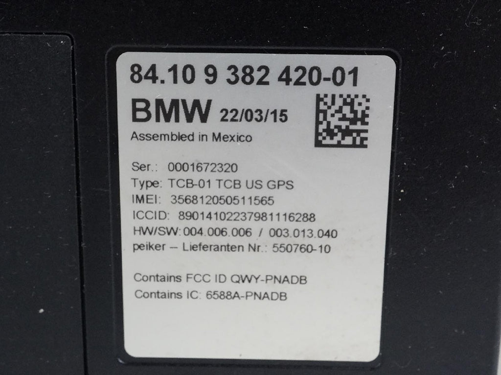  2013 - 2015 BMW 3 SERIES F30 TELEMATICS COMMUNICATION BLUETOOTH CONTROL MODULE, price