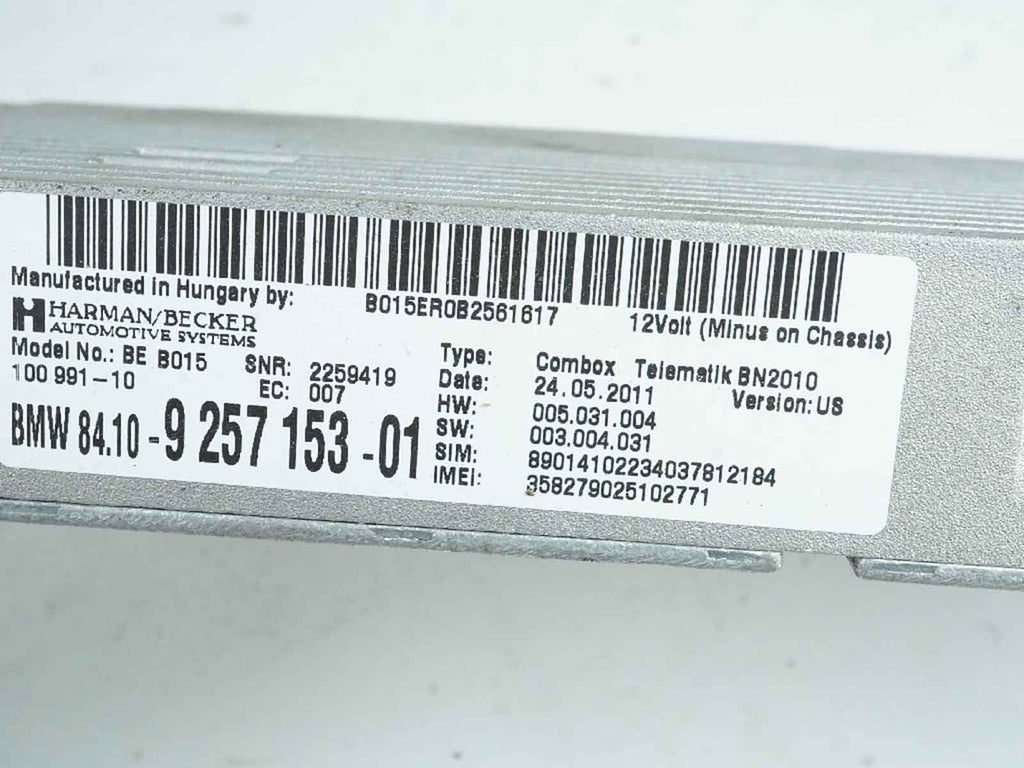  2011 BMW 5 SERIES F10 535XI BLUETOOTH TELEMATICS COMMUNICATION MODULE CONTROL, in stock