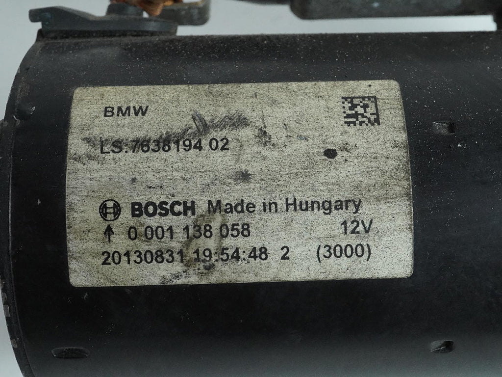  2012 - 2015 BMW X1 E84 2.0L S DRIVE28I STARTER MOTOR ENGINE IGNITION 7638194 OEM, price