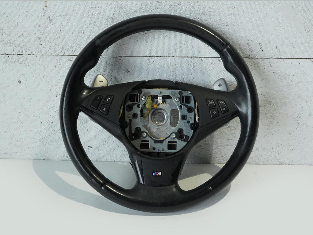  2007 BMW M6 E64 E63 STEERING WHEEL LEATHER PADDLE SHIFTER WO HEATER W SWITCH OEM, buy