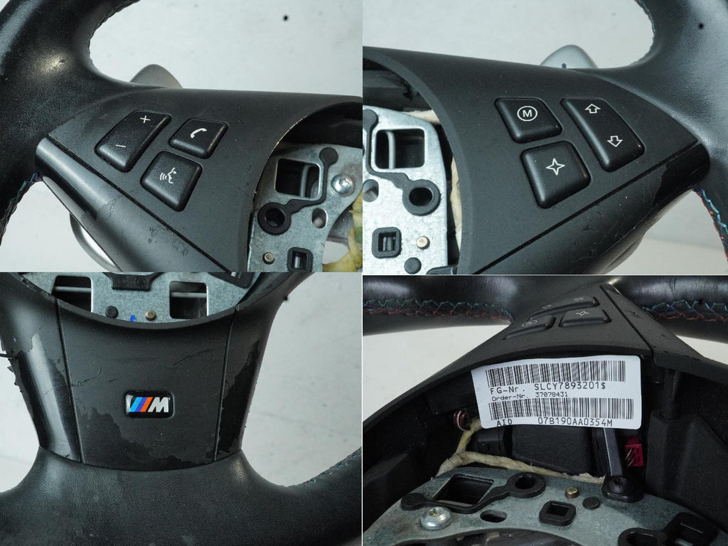  2007 BMW M6 E64 E63 STEERING WHEEL LEATHER PADDLE SHIFTER WO HEATER W SWITCH OEM, buy