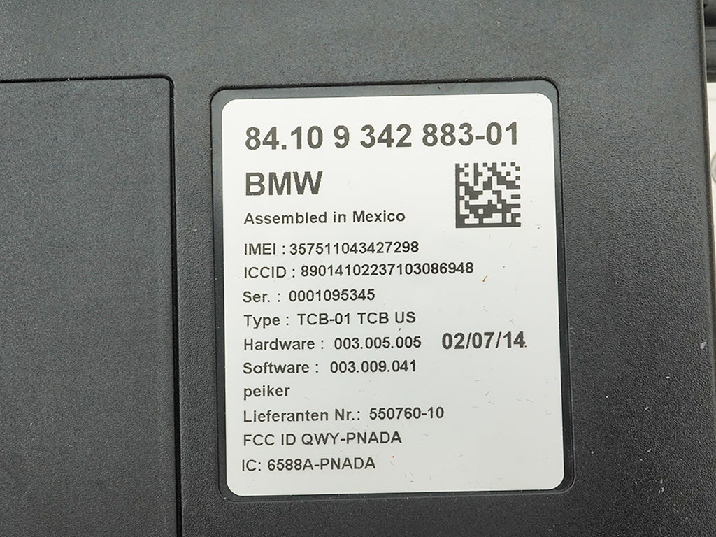  2014 - 2018 BMW X5 F15 TELEMATICS COMMUNICATION CONTROL MODULE 84109342883 OEM, buy