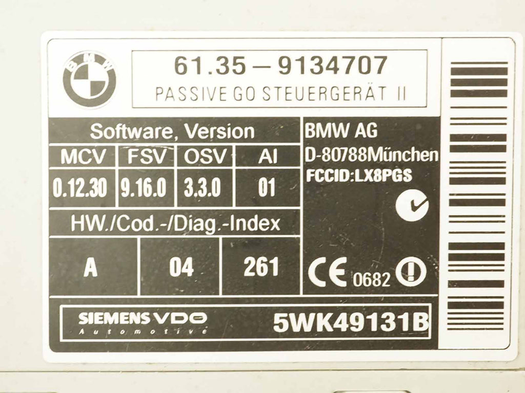  2006 - 2010 BMW M6 E64 E63 KEYLESS GO ENTRY CONTROL MODULE UNIT 61359134707 OEM, price