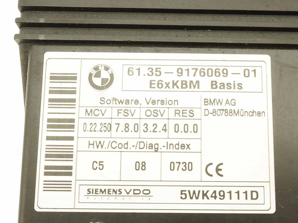  2008 - 2010 BMW M6 E64 E63 GATEWAY BODY BCM CONTROL MODULE UNIT 61359176069 OEM, buy