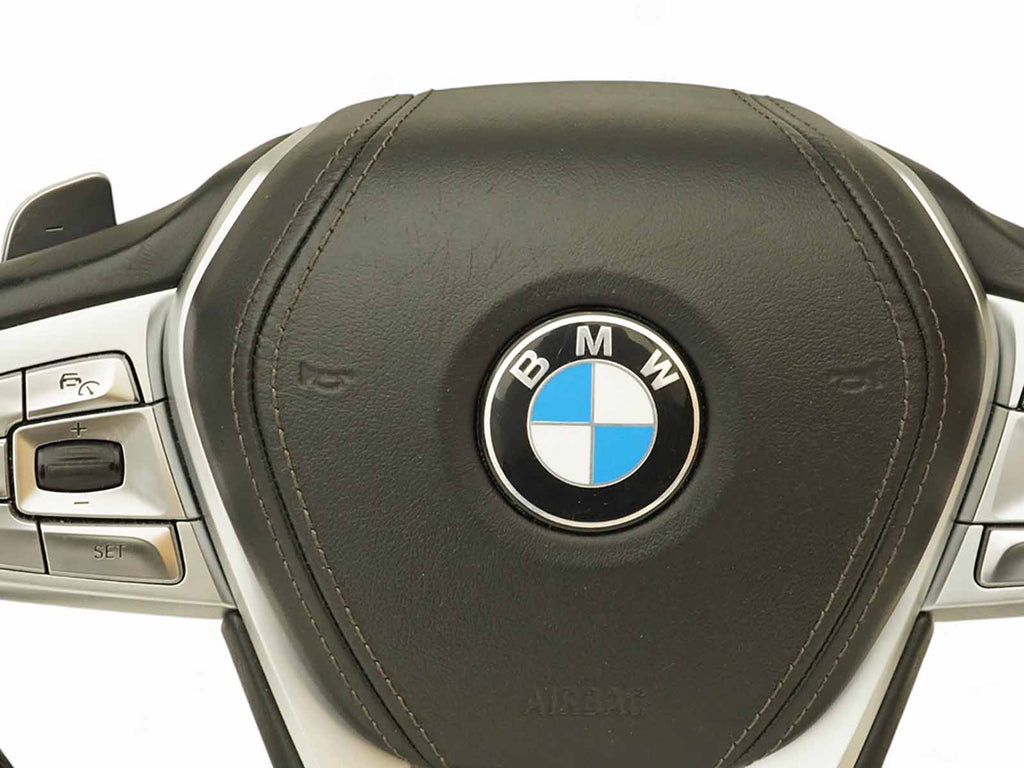  2016 - 2019 BMW 7 SERIES G11 SPORT STEERING WHEEL LEATHER SHIFT PADDLE SWITCH, in stock