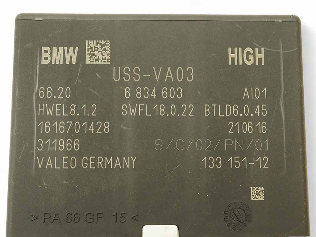  2016 - 2019 BMW 7 SERIES G11 G12 PDC PARKING ASSIST CONTROL MODULE 66206834603, used