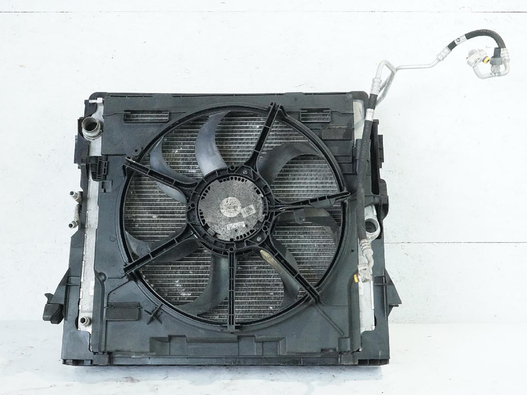  2007 - 2010 BMW X5 E70 3.0L AT RADIATOR CONDENSER OIL COOLER FAN SHROUD MOTOR, price