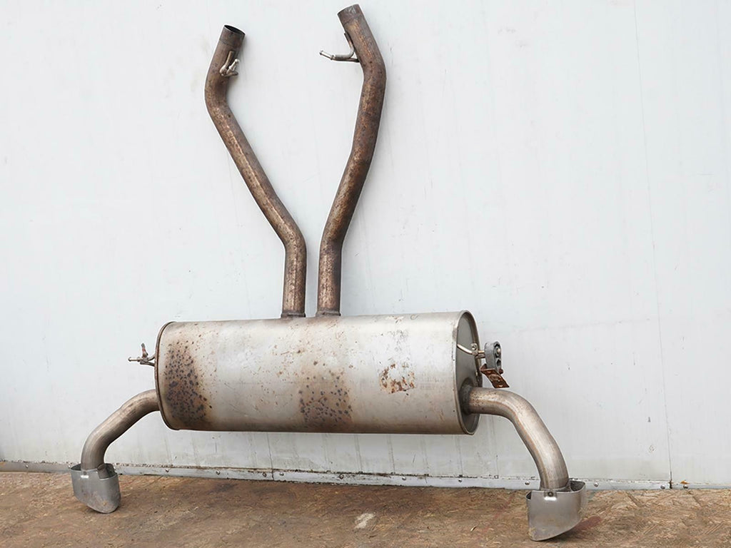  2007 - 2009 BMW X5 E70 4.8L ENGINE EXHAUST SYSTEM DUAL MUFFLER REAR 7558837 OEM, cheap